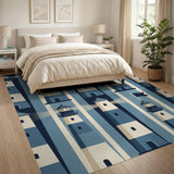 Nautical Lighthouse Blue Area Rug