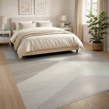 Neutral Beige Geometric Triangle Area Rug