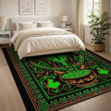 Ornate Green Tree of Life Persian Rug