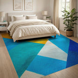 Geometric Modern Vibrant Geometric Multi-Color Area Rug