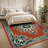 Ornate Red Persian Medallion No. 3 Area Rug