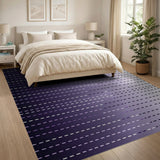 Purple Gradient Line Modern Area Rug