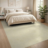 Beige Geometric Grid Dot Area Rug