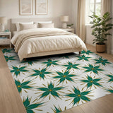 Emerald Starburst Floral Area Rug