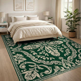 Traditional Persian Ornate Emerald Green Floral Area Rug