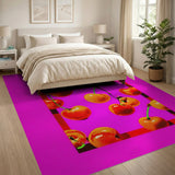 Multi-color and Patterns Vibrant Cherry Fruit Pattern Area Rug