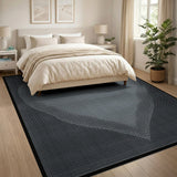 Grey Pixelated Heart Area Rug