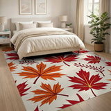 Autumn Maple Leaves Pattern Area Rug