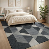 Modern Geometric Black White No. 14 Area Rug