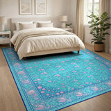 Bubbly Teal Bubble Area Rug