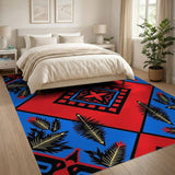 Bold Tribal Feather Arrow Area Rug