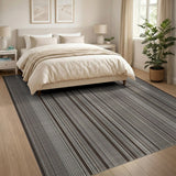 Geometric Modern Grey Modern Grey Vertical Striped Area Rug