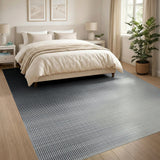 Geometric Modern Black White Halftone Gradient Area Rug