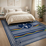 Coastal Kayak Rainbow Wave Area Rug