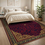 Ornate Red Gold Persian Area Rug