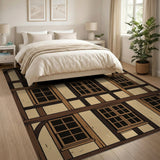 Rustic Half-Timbered Cottage Area Rug
