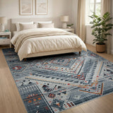 Southwestern Grey Diamond Geometric Area Rug