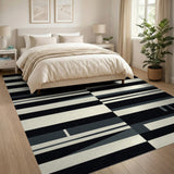 Bold Black White Geometric No. 12 Area Rug
