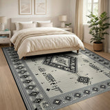 Heritage Tribal Black and White Black White Heritage Tribal Diamond Area Rug