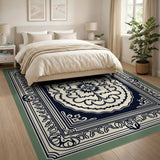 Traditional Persian Ornate Navy Persian Medallion Area Rug