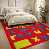 Vibrant ABC Alphabet Kids Area Rug