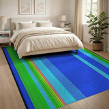 Vibrant Multi-color and Patterns Vibrant Multi-Color Vertical Stripe Area Rug