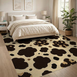 Brown Cowhide Print Area Rug