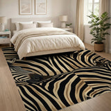 Overlapping Zebra Print Area Rug