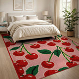 Multi-color and Patterns Cherry Fruit Pattern Area Rug