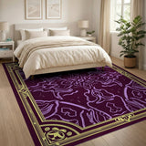 Ornate Purple Persian Border Rug