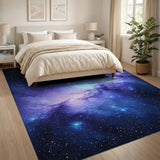 Cosmic Nebula Blue Area Rug