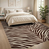 Brown Zebra Stripe Area Rug