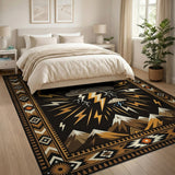 Southwestern Lightning Storm Mountain Rug