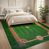 Aerial Baseball Field Area Rug