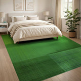 Green Geometric Modern Vibrant Green Geometric Block Area Rug