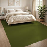 Olive Green Solid Area Rug