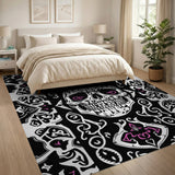 Ornate Sugar Skull Area Rug