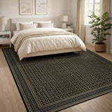Black Gold Persian Area Rug