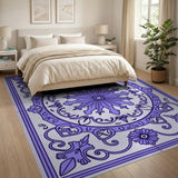Ornate Purple Persian Medallion Rug