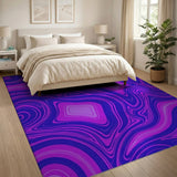 Wave Purple Wave Abstract Area Rug