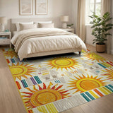 Vibrant Sunburst Southwestern Area Rug