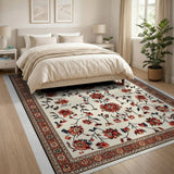 Red Floral Persian Area Rug