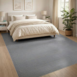 Grey Geometric Dotted Area Rug