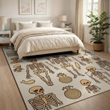 Beige Skeleton Heritage Folk Art Rug