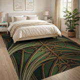 Gothic Emerald Vault Arch Area Rug