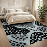 Monochrome Leopard Abstract Area Rug