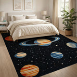 Pixel Planets Solar System Area Rug