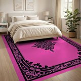 Traditional Persian Medallion Vibrant Pink Persian Medallion Area Rug