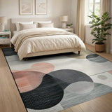 Modern Overlapping Circles Area Rug