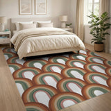 Earth Tone Arched Geometric Area Rug
